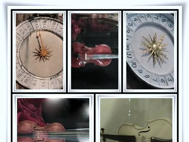 Servicing the inner workings of a clock in a Mauthe box