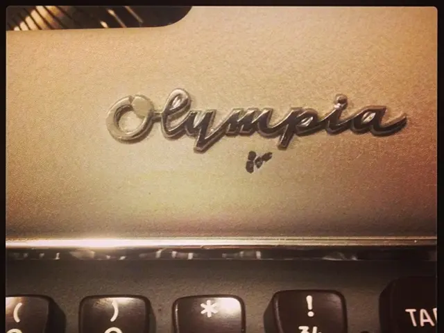 In this image we can see a typewriter.