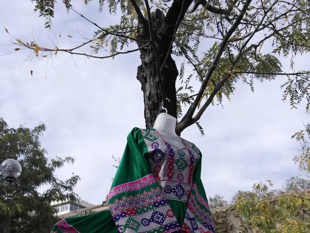 In this image there is mannequin in the middle. In the background it seems like there are so many...