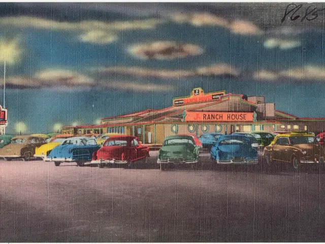 In the center of the image there is a depiction of cars and house. There is a depiction of street...